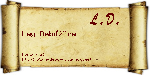 Lay Debóra névjegykártya